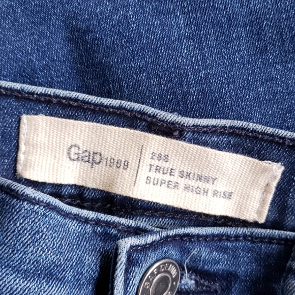 GAP Elliot Lake Wash Denim High Rise True Skinny Jeans sz 28/6 Short Women's - Picture 10 of 16